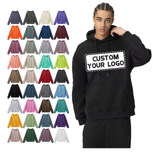 Custom Men's Oversize Hoodie Embroidery Puff Print Logo 100% Cotton Heavy Weight 500gsm Blank Unisex Hoodies For Men