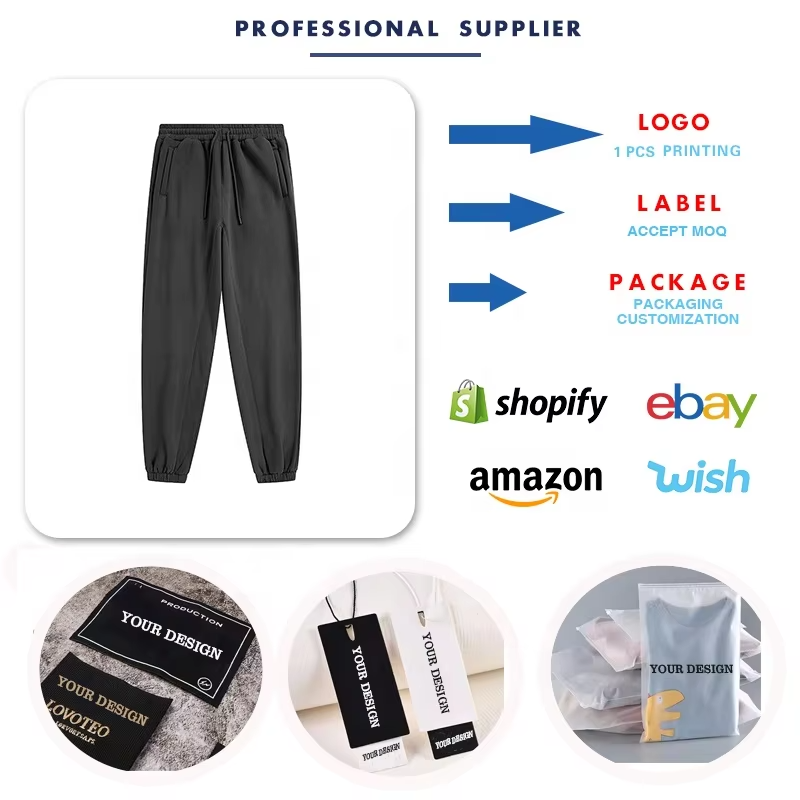 OEM Fashion pants Blank Sweatpants Custom Jogger Pants Printing Plain Fleece Nude Sweat Jogger Men