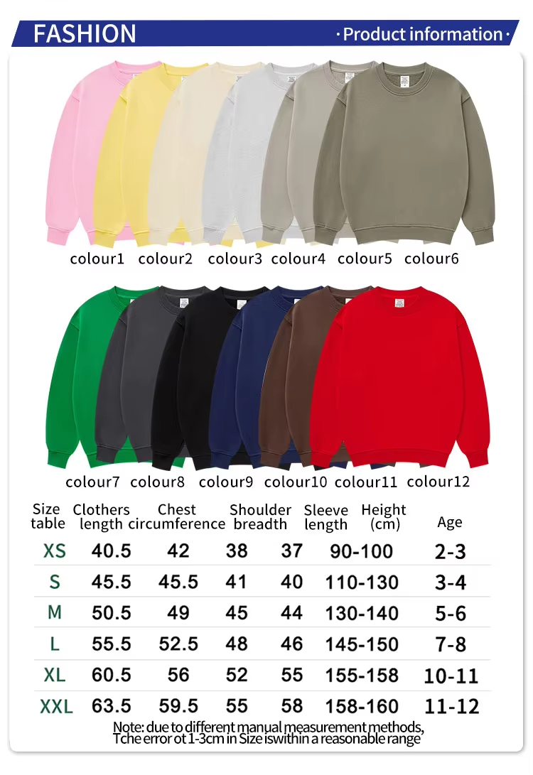 Kids Sweatshirt ODM/OEM Wholesale kid sweatshirt for girls and boys 500gsm warm fleece