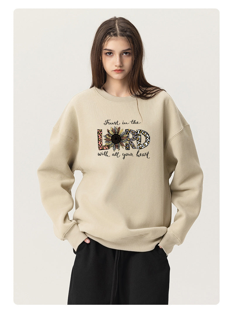 LORD Cotton Crew Neck Hoodies Fleece Pullover Sweatshirts