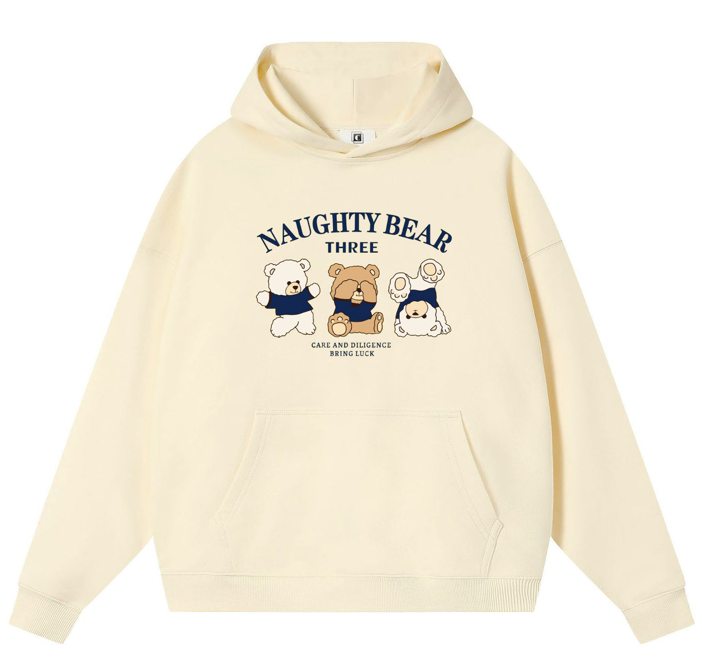 Naughty Bear Cotton Hooded Collar Pullover Sweatshirts Casual Long Sleeve Shirts