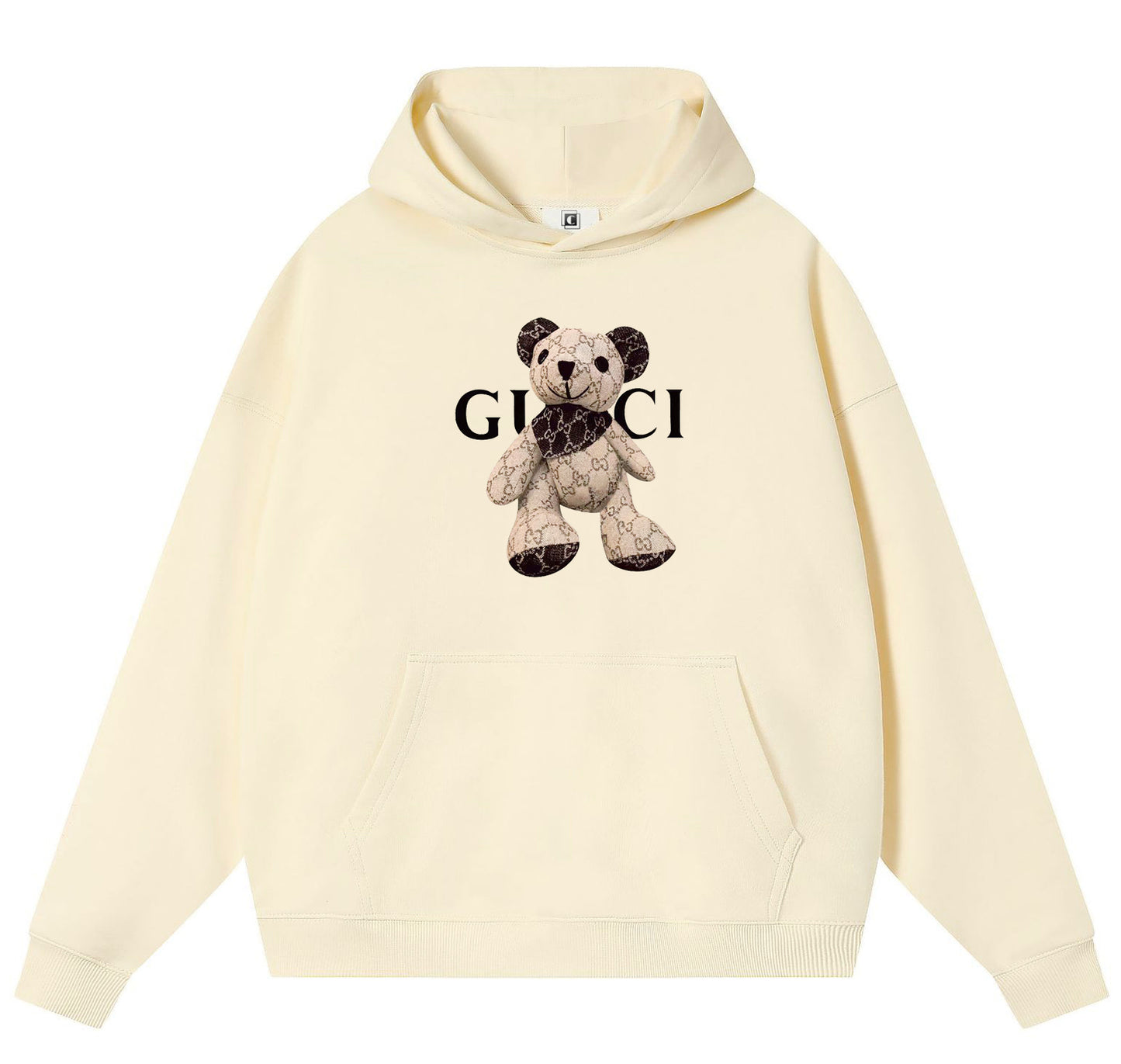 Luxury Bear Cotton Hooded Collar Pullover Sweatshirts Casual Long Sleeve Shirts