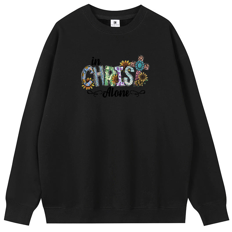 CHRIS Combed Cotton with Fleece Unisex Hoodies Crew Neck Sweatshirts