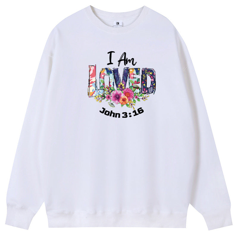 LOVED Combed Cotton with Fleece Unisex Hoodies Crew Neck Sweatshirts