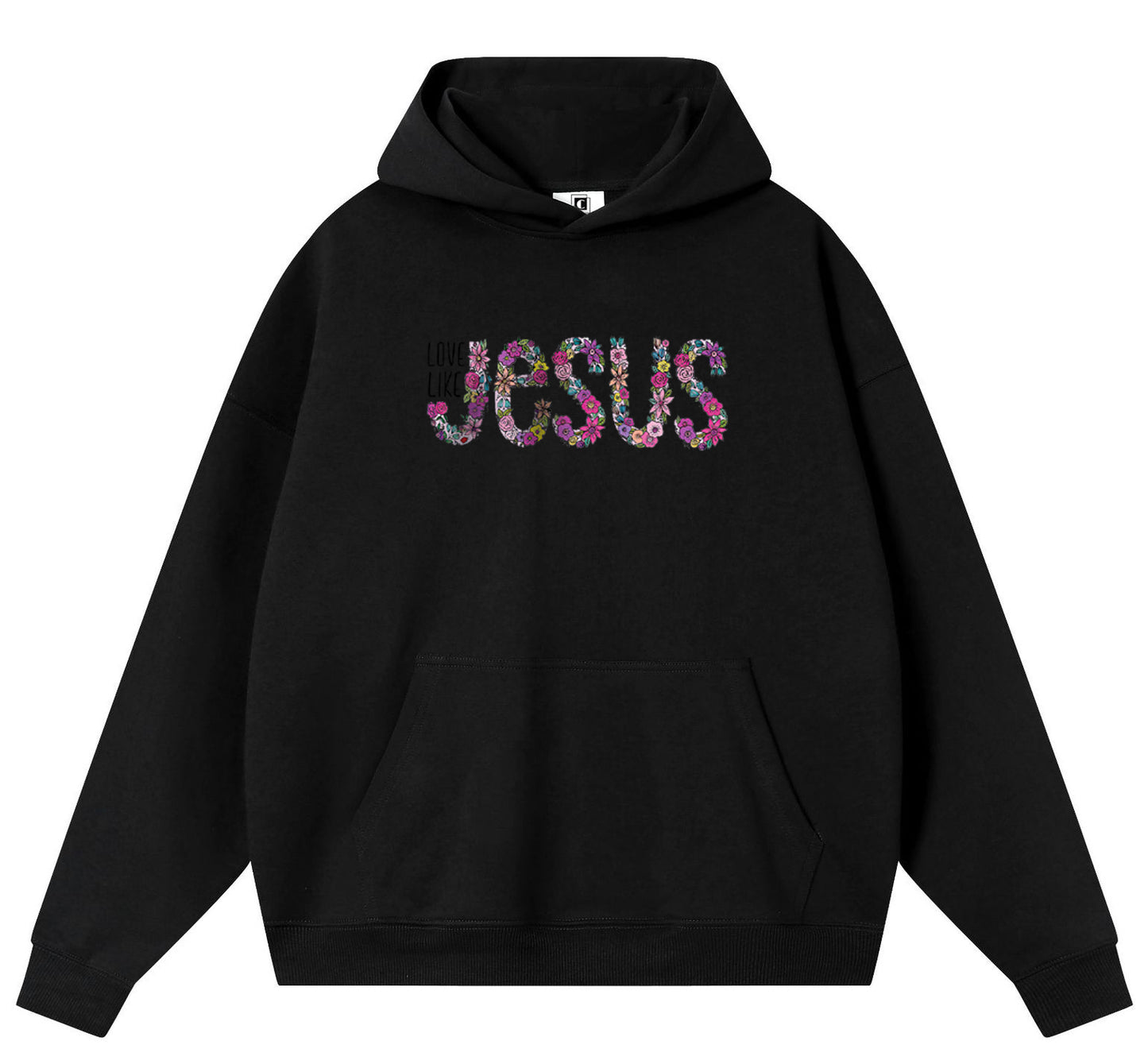 JESUS Cotton Hooded Collar Pullover Sweatshirts Casual Long Sleeve Shirts