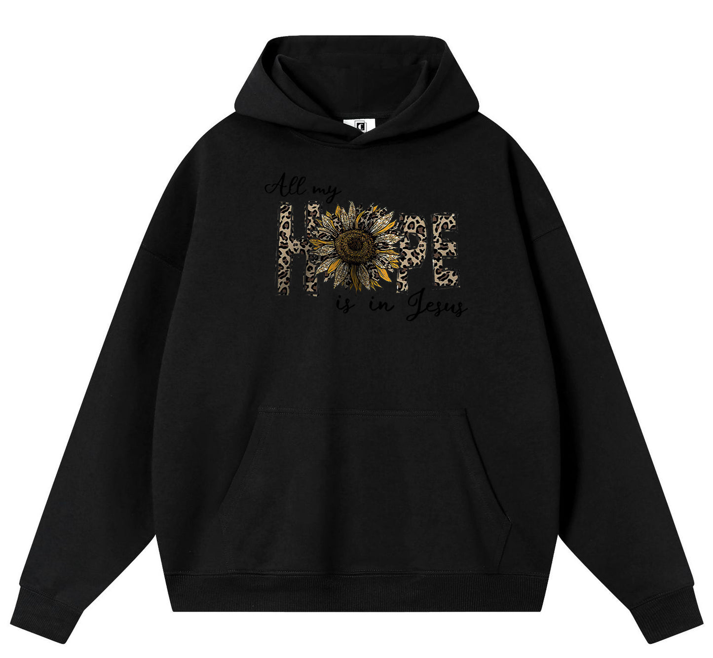 Sunflower of hope Cotton Hooded Collar Pullover Sweatshirts Casual Long Sleeve Shirts