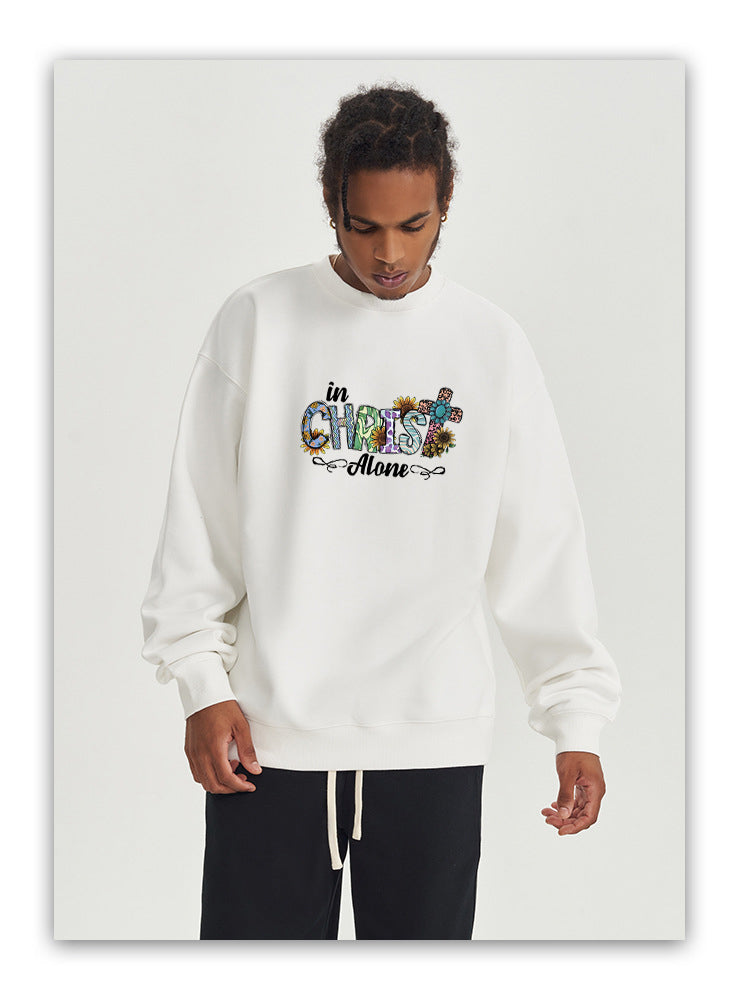 CHRIS Combed Cotton with Fleece Unisex Hoodies Crew Neck Sweatshirts